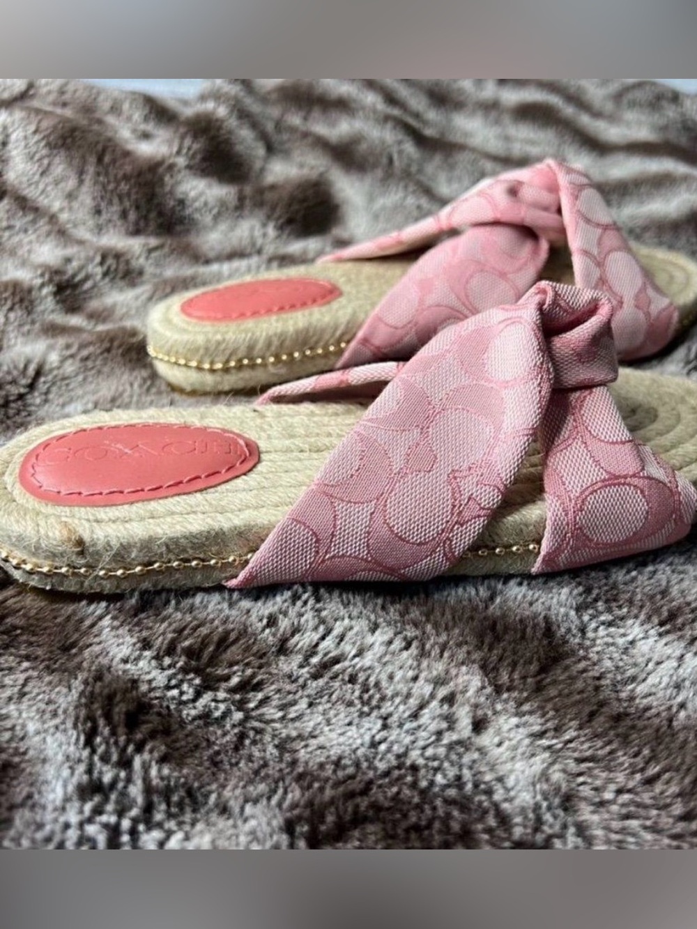 Coach Charli Espadrille Slide Sandals with Jacquard Straps 5.5 NWOT - Picture 5 of 8